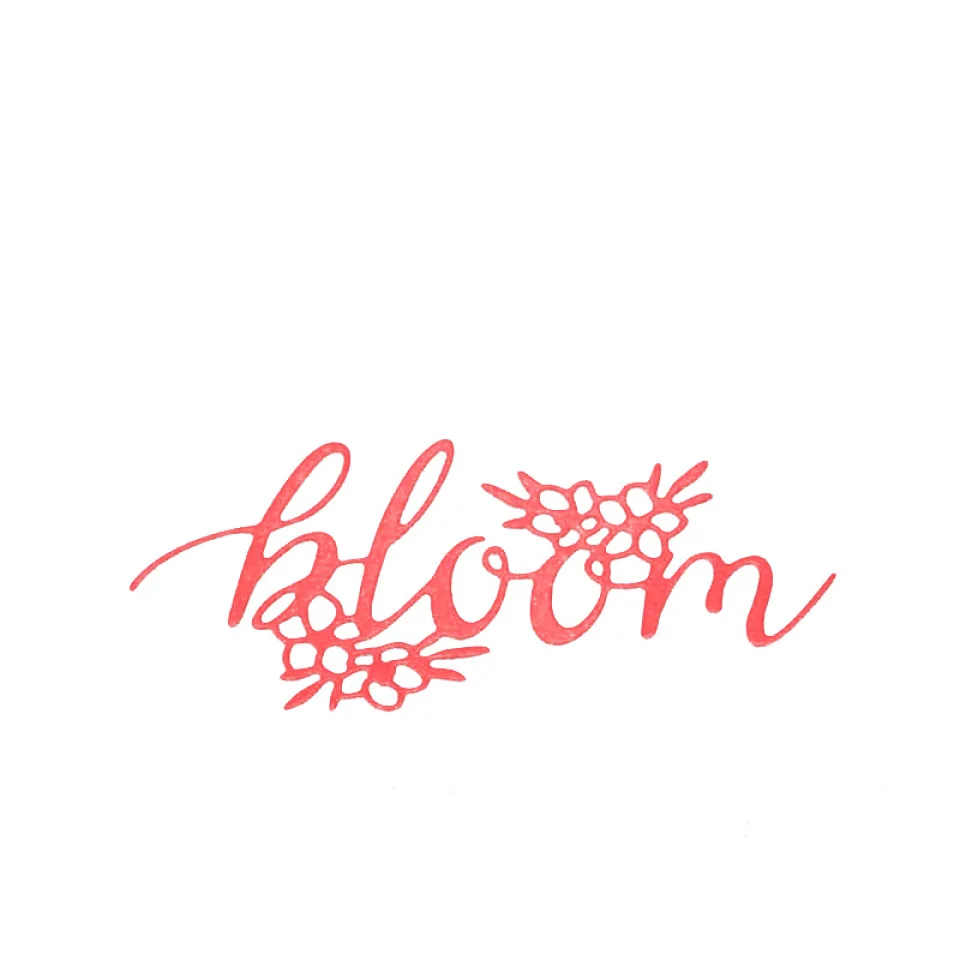 

Металлические штампы с надписью «Bloom», новинка 2020, для рукоделия, скрапбукинга, тиснения, ремесла, изготовление бумажных открыток