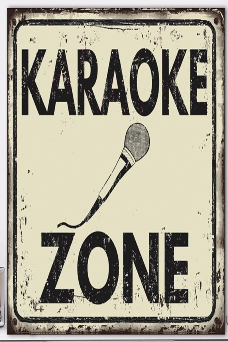 

Karaoke Zone Tin Sign, Karaoke Tin Sign,Metal Sign for Bar,Street Sign, Sign for Karaoke