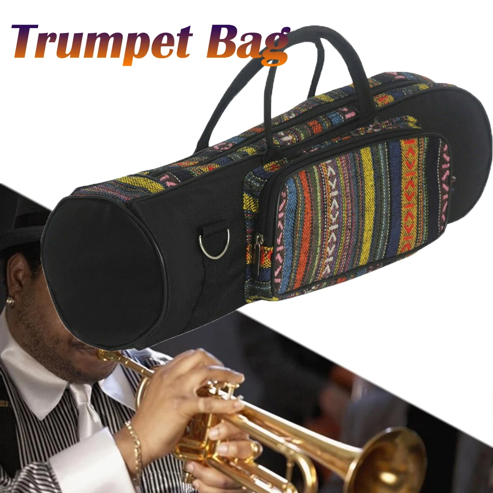 

2019 New Durable Professional Trumpet Bag Oxford waterproof Soft Cotton Vintage Bag Case Double Zipper Bag