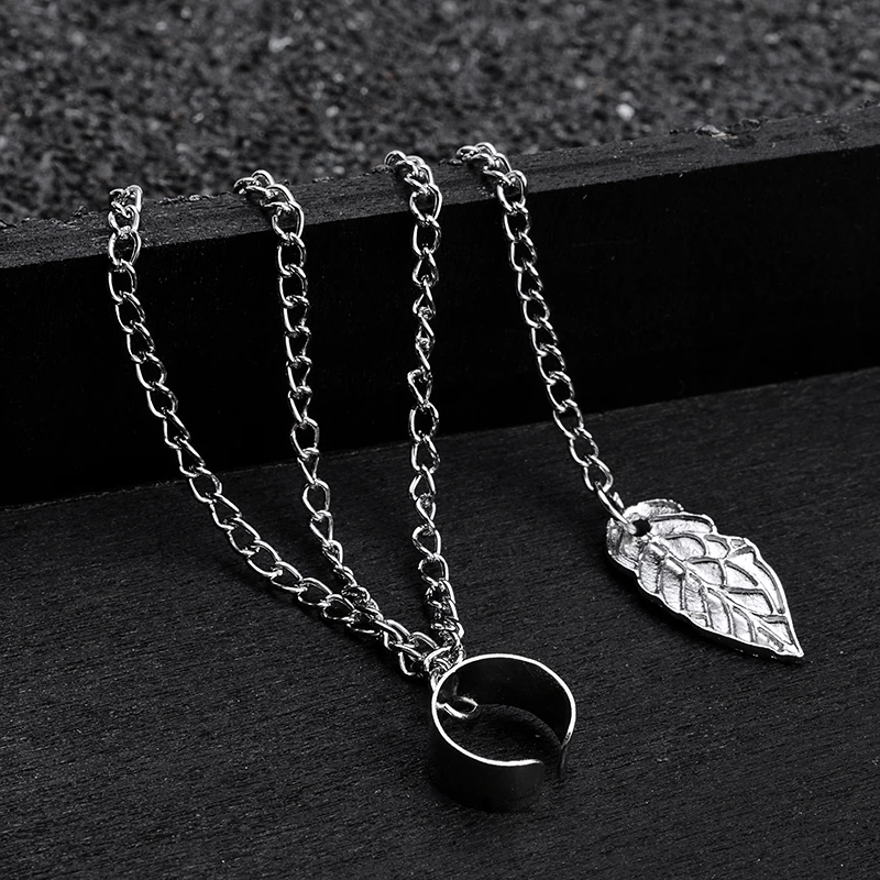 Новые модели цепочки с кисточками подвески в виде листьев серьги-каффы