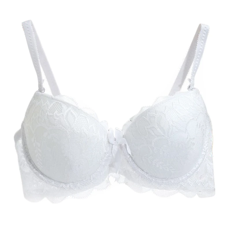 Сексуальный кружевной бюстгальтер с чашечками 3/4 Женский однотонный пуш-ап