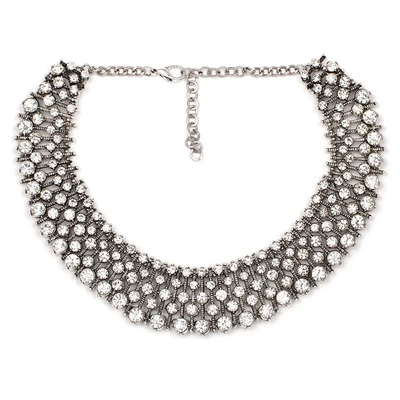 Женское Винтажное колье принцессы Kate из сплава со стразами и воротником