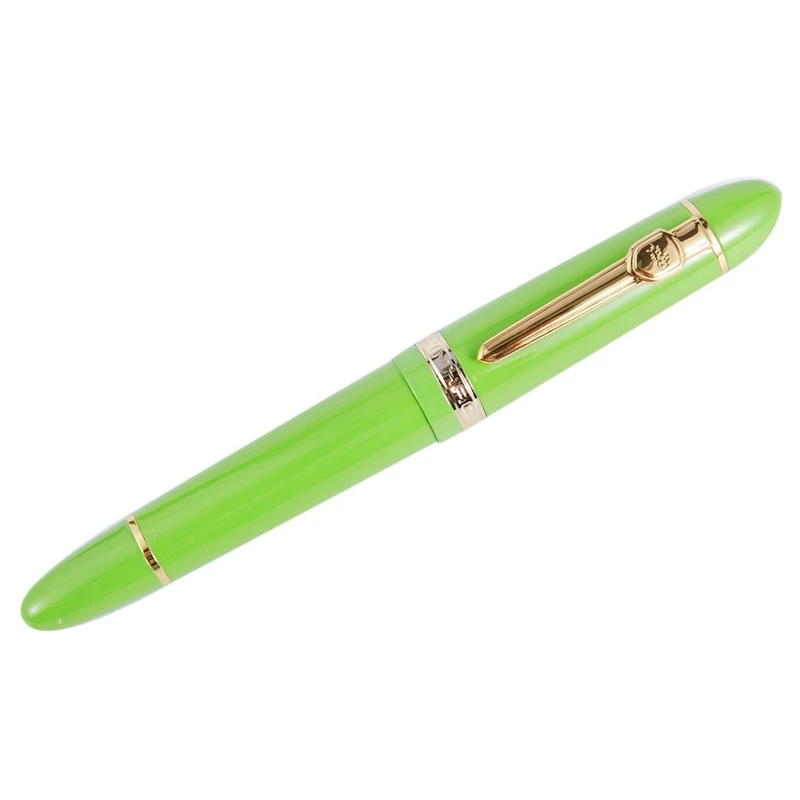 

JINHAO 2 Pcs 18KGP Fountain Pen Office Fountain Pen, Black-Gold & Green