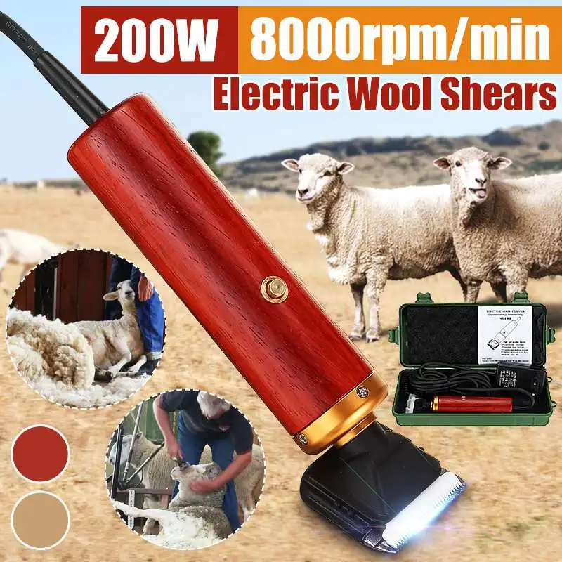 

200W Electric Horse Sheep Pet Hair Clipper Shearing Kit Shear Wool Goat Hair Scissors Pet Animal Shearing Supplies Cut Machine