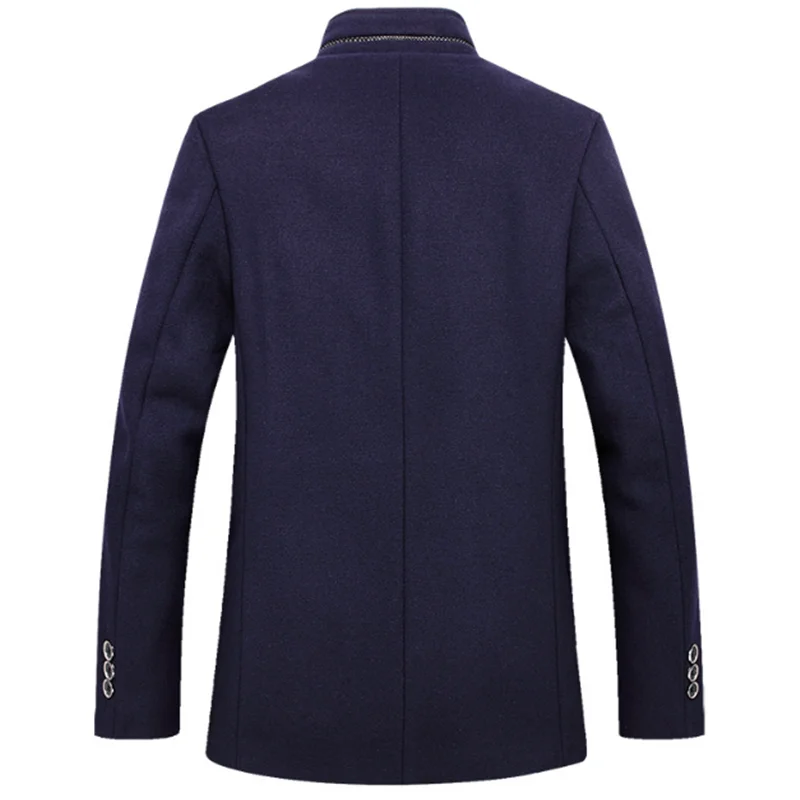 Осенне-зимнее шерстяное пальто мужское хлопковое короткое деловое повседневное