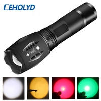led bulbs linterna flashlight torch uv hard light battery for cycling 4000 lumens white yellow green red shock resistant colors