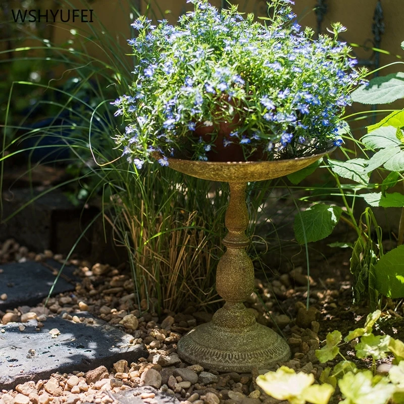 Прямые продажи новый современный подсвечник из кованого железа чаша для еды птиц