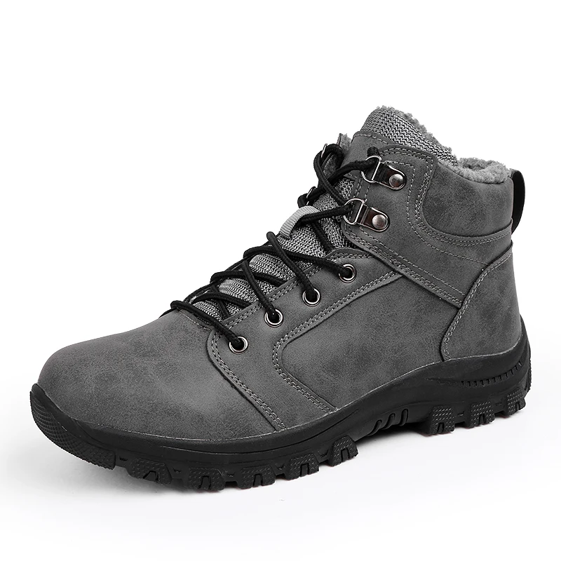 

Tank Men's Soft Toe Rubber Sole Mid Ankle Boot Snow Fur