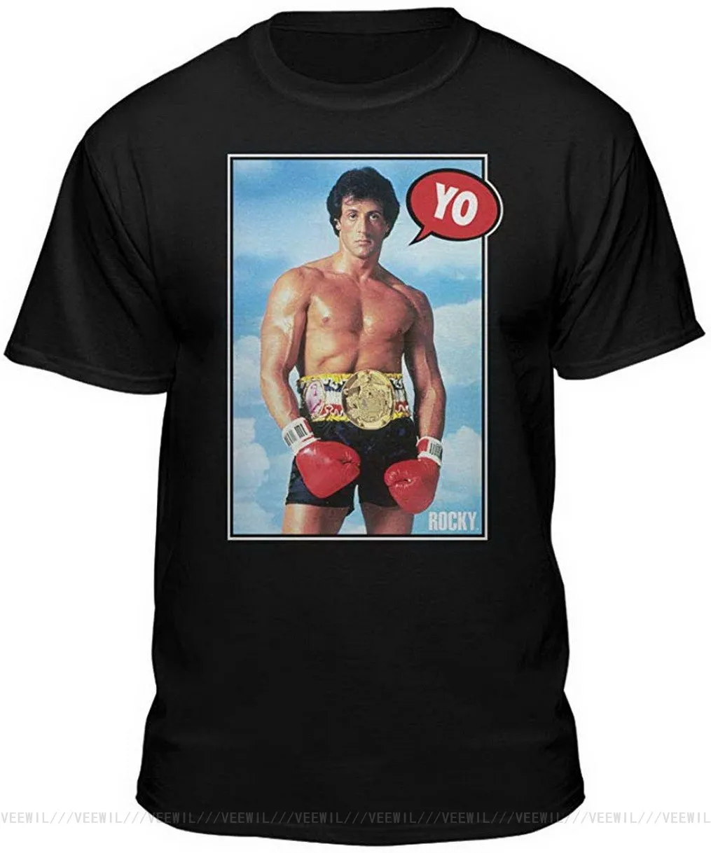 

Графическая футболка Rocky Balboa Yo для мужчин и женщин, Мужская футболка