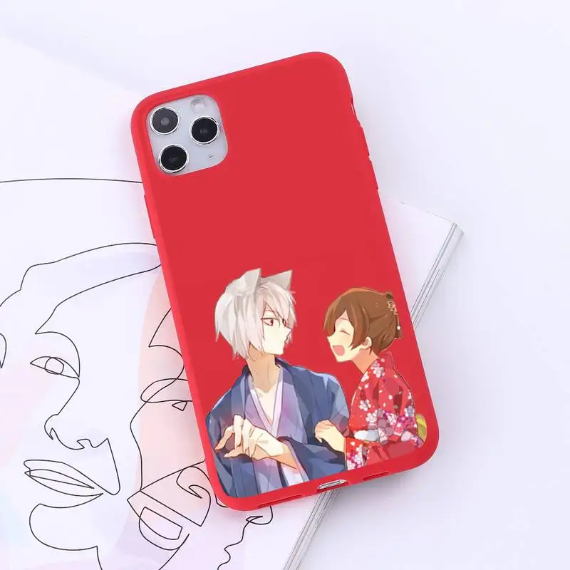 

Kamisama Hajimemashita Tomoe Phone Case Red Candy Color for iPhone 6 7 8 11 12 s mini pro X XS XR MAX Plus