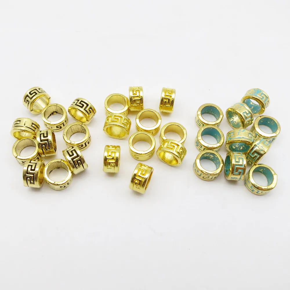 10 шт. золотистые металлические маленькие искусственные волосы|dreadlock beads|dreadlock bead