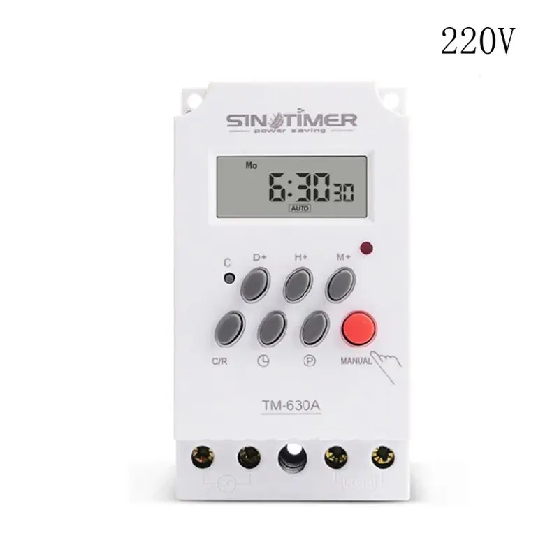 

Mini Timer Switch Time Relay 12/24/220V DC Input 7 Days Programmable 24Hours D2TD