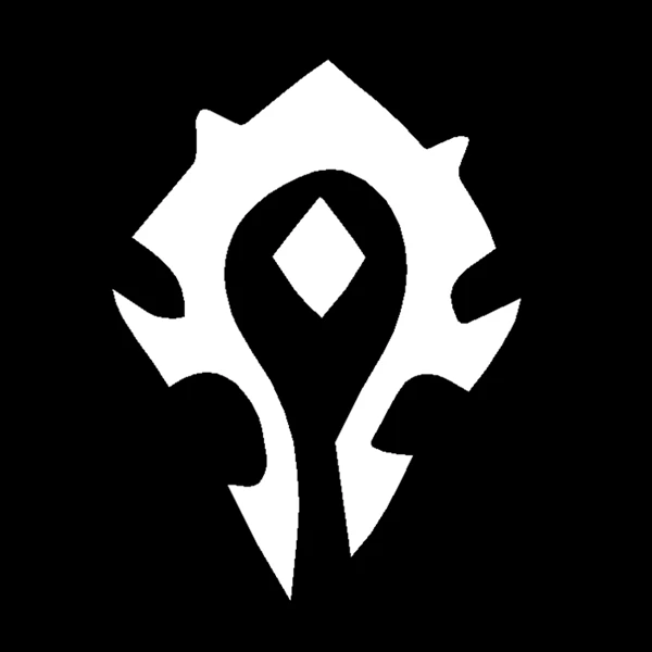 Автомобильные наклейки 2 шт. World Of Warcraft orde креативные забавные Декоративные наклейки для ноутбука планшета авто тюнинг Стайлинг винилы D10 - Название цвета: Белый