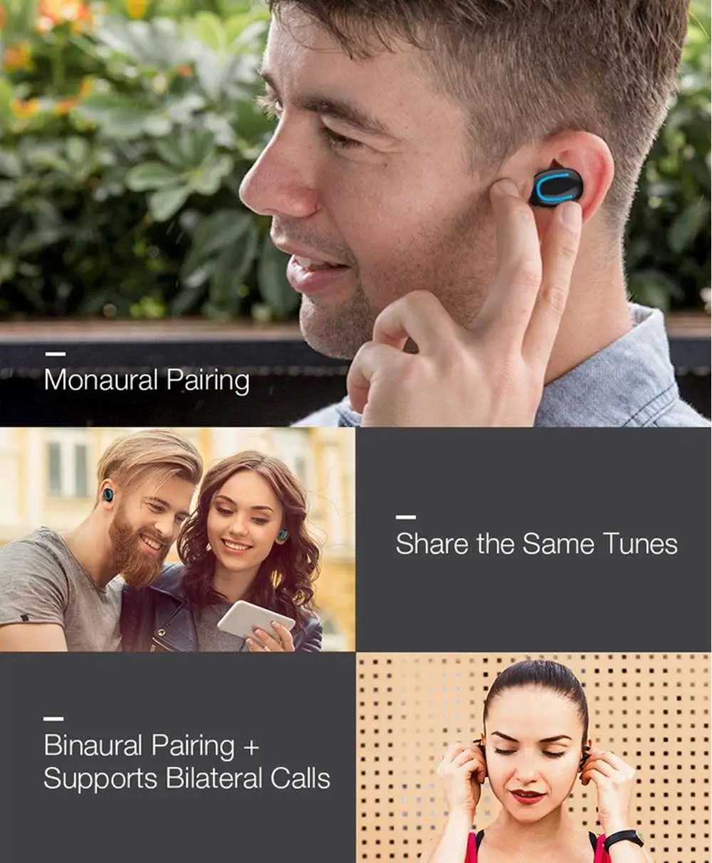 Vorke Q32 TWS наушники Bluetooth гарнитура 5 0 бинауральные беспроводные стерео спортивные