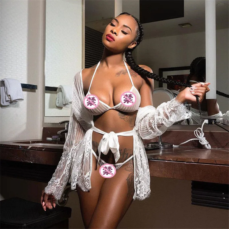HKMN женское сексуальное прозрачное блестящее нижнее белье Babydoll Нижнее Ночное