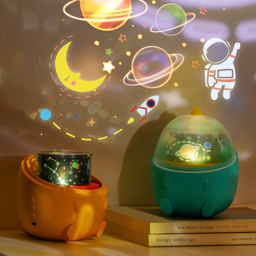 Dream Cosmic Sky Projector 360 Degree Rotation Novelty Dinosaur  Projection Lamp LED Night Light Music Box For Kids Child Gift