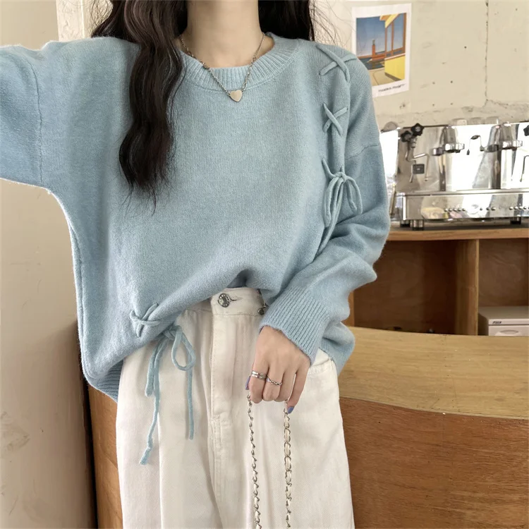 Живой НОВЫЙ свободный свитер с длинными рукавами Jum | Женская одежда