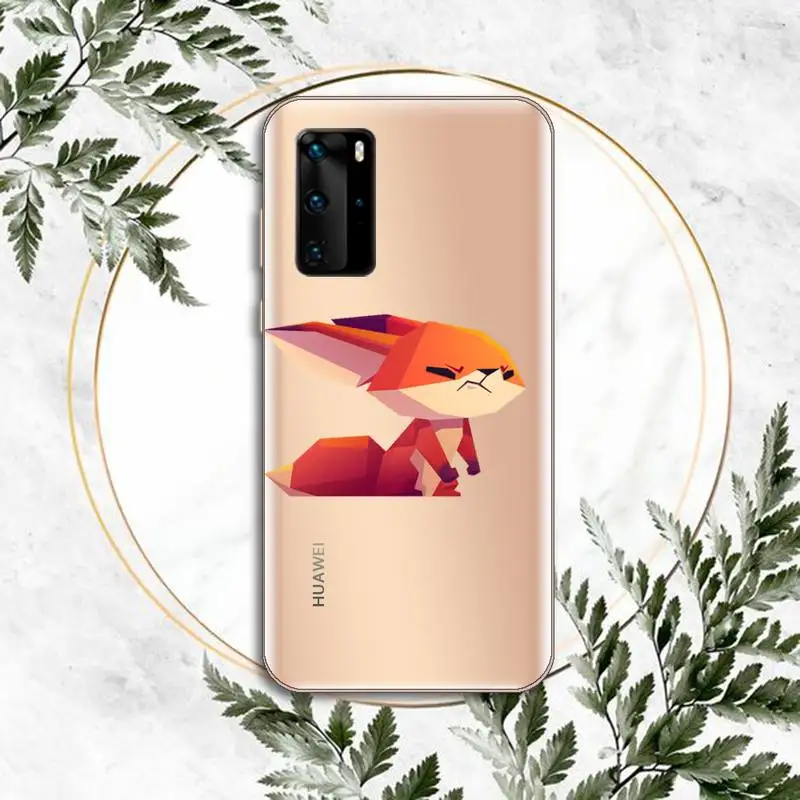 

Anime funny foxs lovely cartoon Phone Case Transparent for Huawei P honor 8 10i 20 30 40 smart 2019