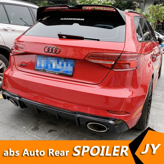 

Спойлер для хэтчбека Audi A3 2014-2018, спойлер из АБС-пластика для Audi A3 RS 3HSC, цвет заднего крыла автомобиля