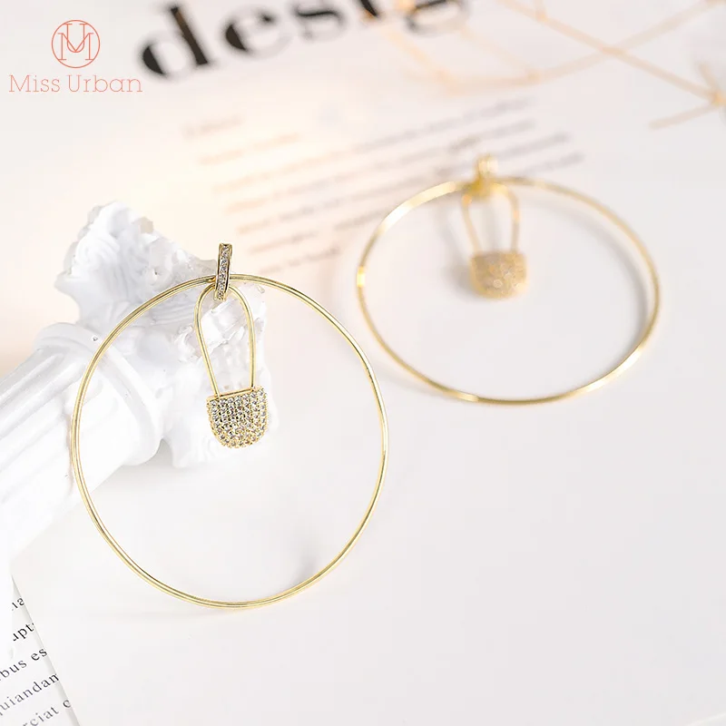 Женские серьги-капельки большого размера крупные серьги с круглым штифтом 2021 |