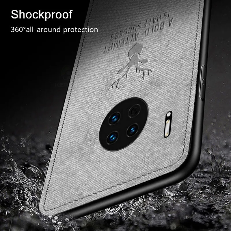 Keajor чехол для телефона huawei mate 30 Pro Чехол Colth ткань Бампер Мягкий силиконовый