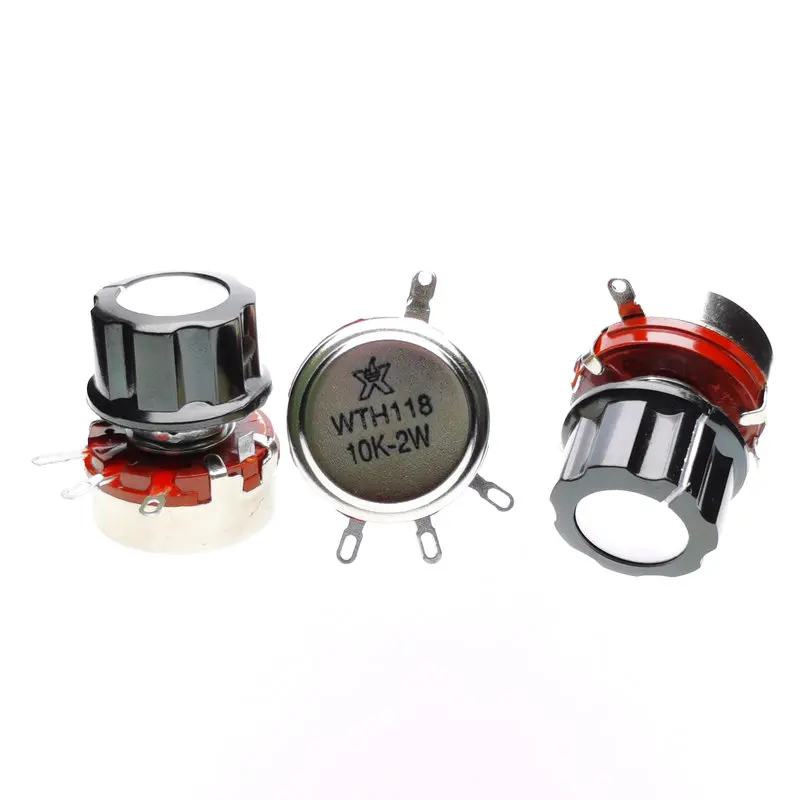 

2PCS WTH118 1A 2W 1K 2K2 4K7 10K 22K 47K 100K 220K 470K Rotary Potentiometer