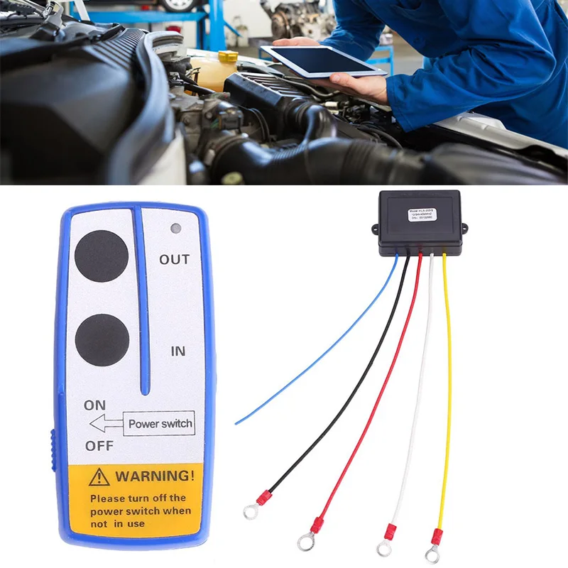 VEHEMO Universal Car Wireless Electric Winch Controller Kit Receiver 434MHz with Remote Control System Accessories | Автомобили и