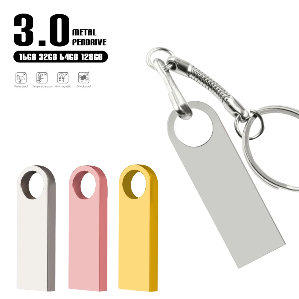 

High speed USB Flash 128GB 64GB 32GB 16GB Drive Metal Pen Drive mini Pendrive USB 3.0 flash drive USB Memory Stick