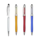 Цветной Хрустальный Стилус Шариковая ручка, алмазная декоративная ручка для сенсорного экрана для телефона и планшета, персонализированный рекламный логотип подарок, индивидуальный подарок
