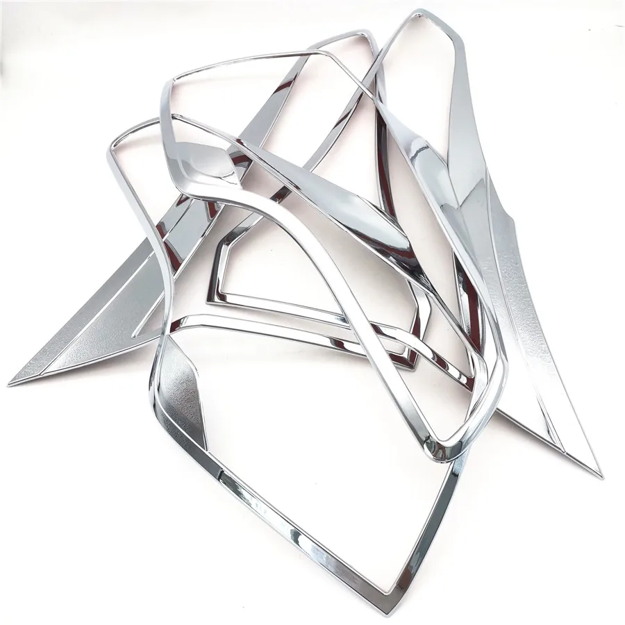 

4Pcs Rear Tail Light Brake Lamp Cover Trim Chrome ABS For Toyota RAV4 2016-2018