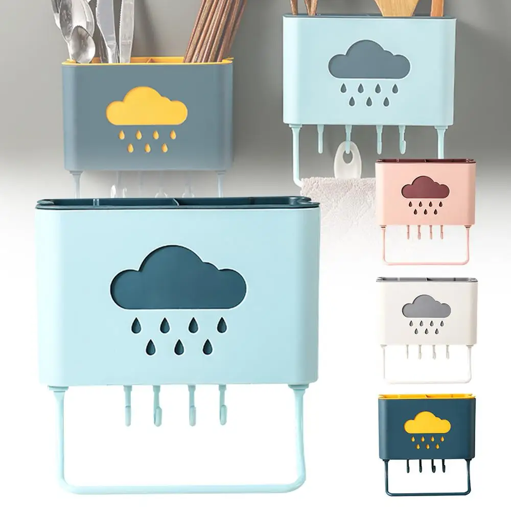 Plate rack with cutlery tissue spoon fork chopsticks bracket caddy kitchenware and lockers | Дом и сад