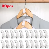 20pcs clothes hanger connector hooks white folding storage holder clothe hanging hanger connection hook space saving linked hook