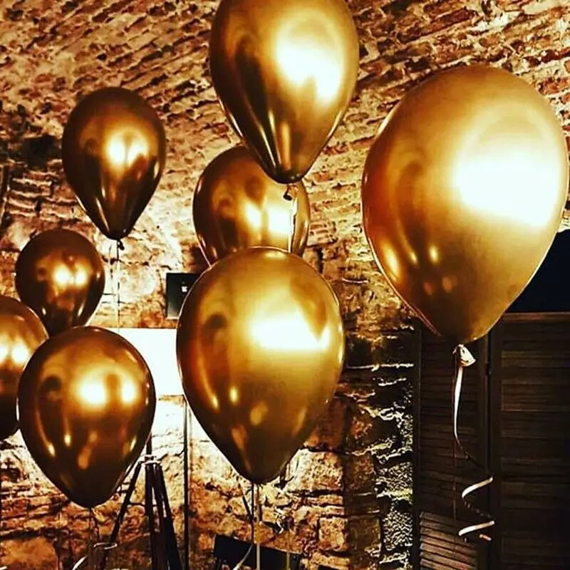 10 шт./лот 10-дюймовые жемчужные золотые латексные шары на день рождения