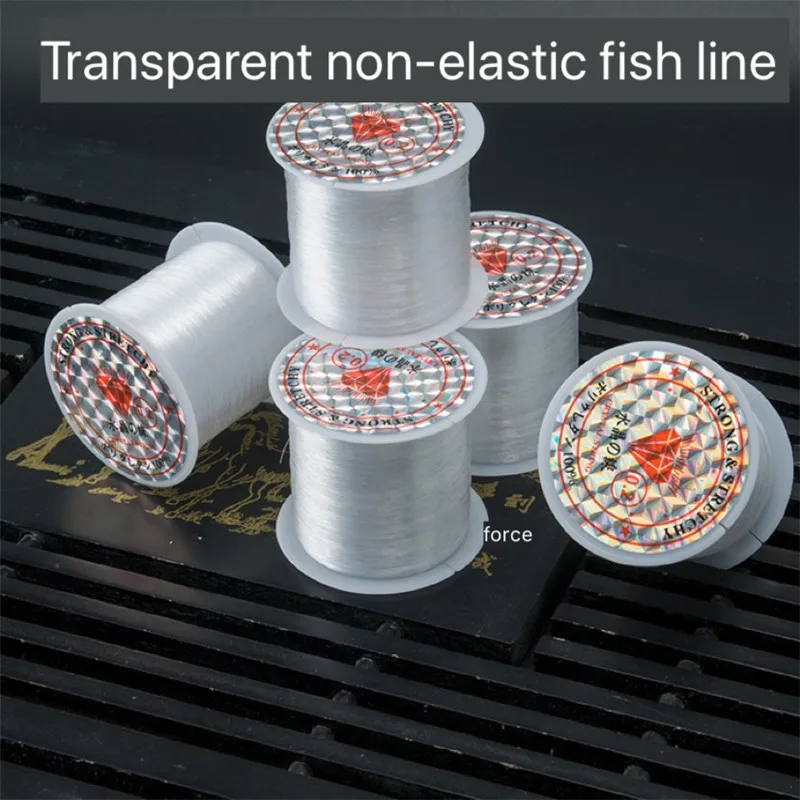 Ручная работа бисерное неэластичное кольцо в виде рыбьей лески прозрачное без