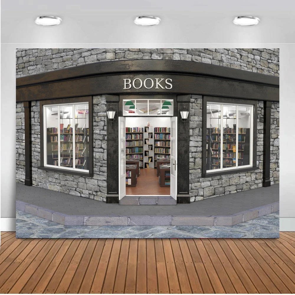 Фоны для фотосъемки с изображением старого камня кирпичного дома книжного