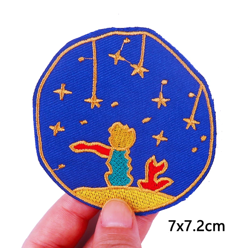 Мультяшные нашивки с надписью на одежде аппликация сделай сам в виде Луны и