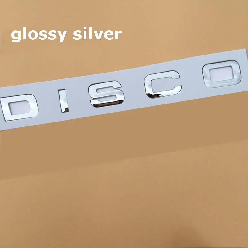 chrome silver DIY буквенная эмблема значок для автомобильного стайлинга капюшон и багажник наклейка для обнаружения спортивный внедорожник Звезда Блеск глянцевый черный матовый серый серебристый - Цвет: chrome silver