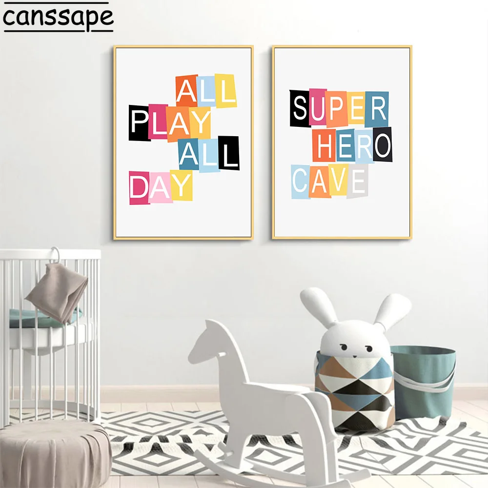 Супер герой плакат геймера холст картины для мальчиков Детская Wall Art принты