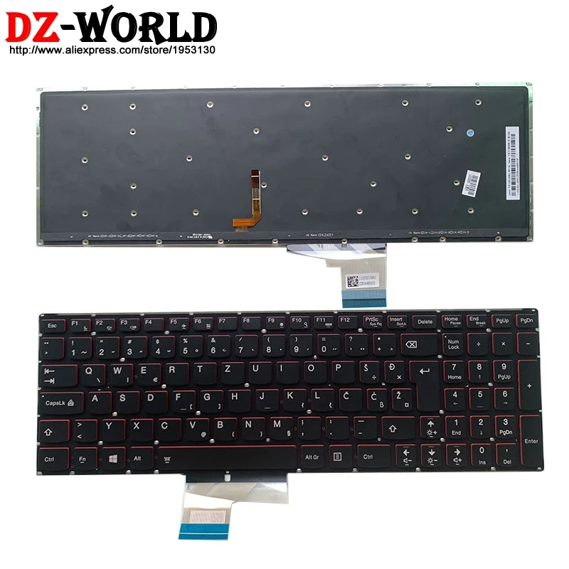 Новый/оригинальный Словенский клавиатура с подсветкой для lenovo Y50 70 Y70 сенсорного
