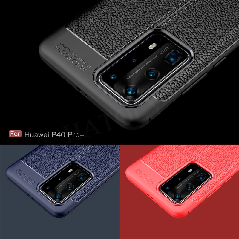 for huawei p40 pro plus 5g case cover leather soft tpu silicone phone bumper back cover for huawei p40 p 40 pro plus 2020 case free global shipping
