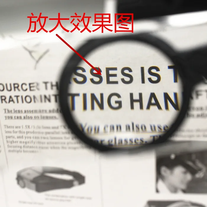 Увеличительное стекло для шлема лупа с 3 линзами со светодиодсветильник кой