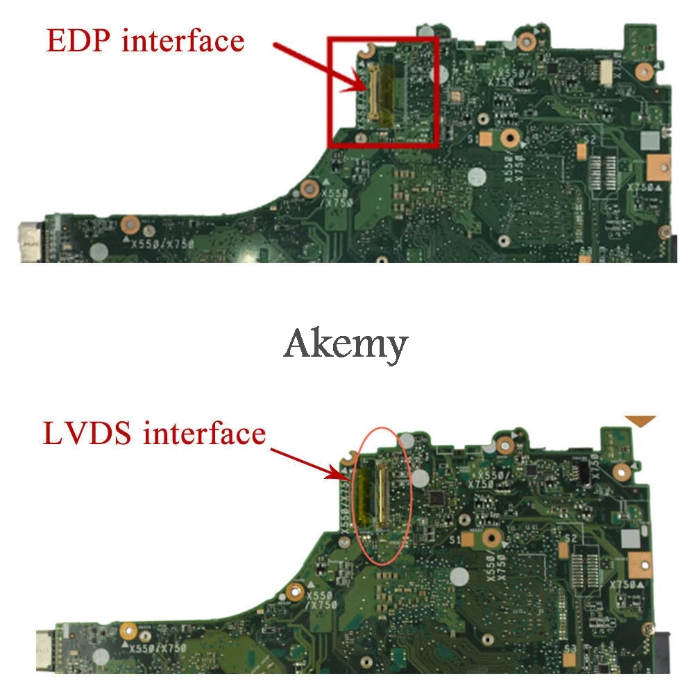 

Akemy X550ZA Laptop motherboard For Asus X550ZA X550ZE X550Z X550 K550Z X555Z VM590Z Test original mainboard A10-7400P LVDS GM
