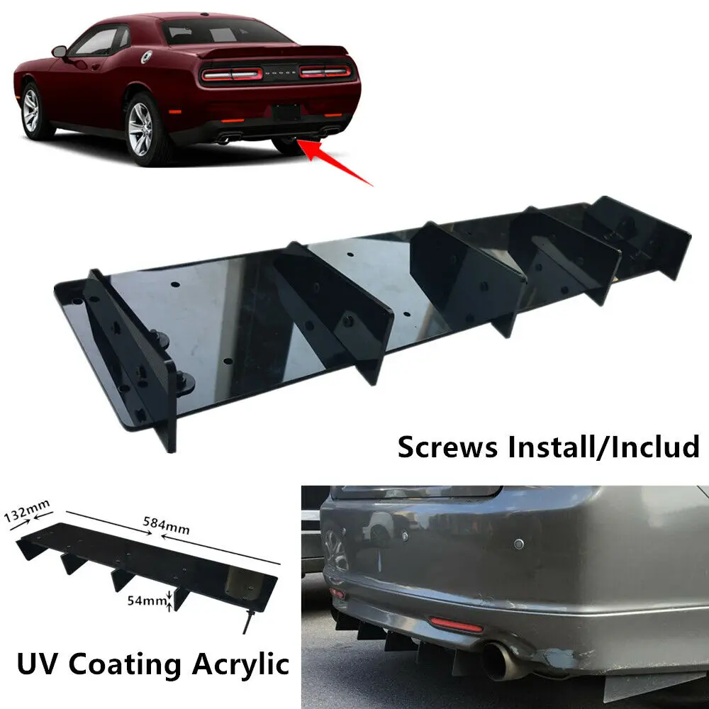 Подходит для Dodge Challenger 15-21 высокое качество УФ-покрытие акриловый черный задний