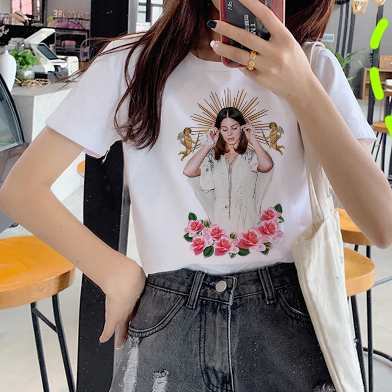 Lana Del Rey Harajuku Ullzang футболка женская с забавным принтом Футболка для фанатов 90s графическая Эстетическая футболка корейский стиль футболки женские - Цвет: 5778