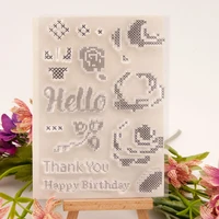 happy birthday phrase clear stamps for diy scrapbooking card transparent rubber stamps making photo album crafts decoration