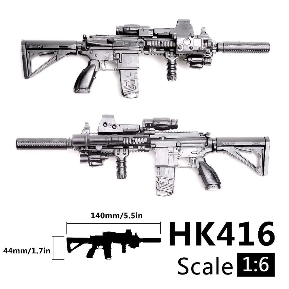 1/6 1:6 PKP HK416 AK47 MG42 пулемет 4D пластиковый пистолет в сборе модель для 12