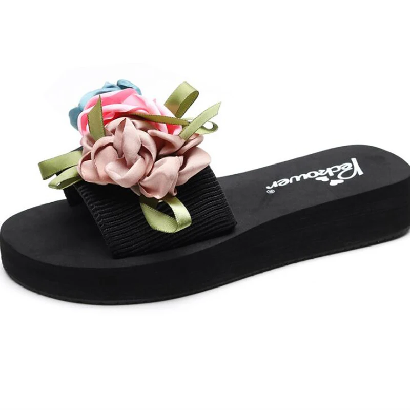 Новинка летняя Нескользящая модная пляжная обувь для девочек одно слово