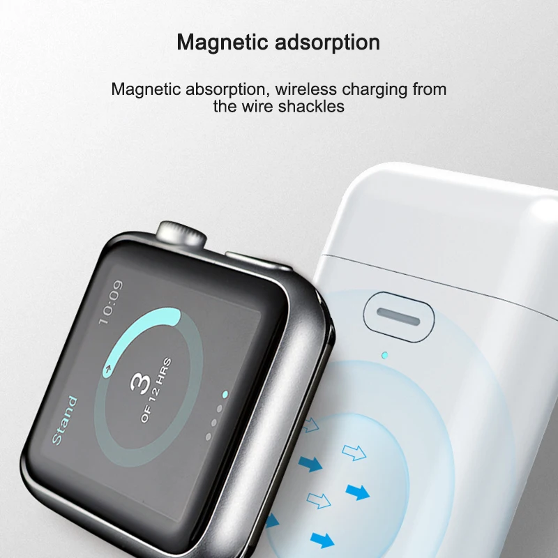 Qi Беспроводное зарядное устройство для Apple Watch 4 3 2 1 I серия портативное Быстрое беспроводное зарядное устройство для зарядки магнитное зарядное устройство для IWatch зарядное устройство