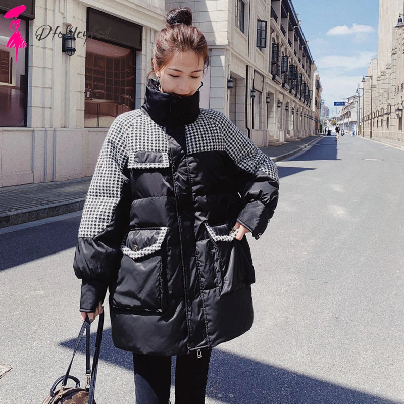 

Korean Winter Clothes Women New Winter Warm Loose Black Ladies Coat Winter Clothing Padded Fashion Winter Coats Kacke For Womens