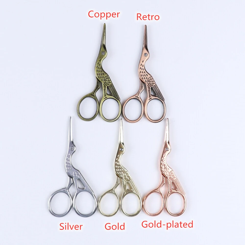 Ретро портновские ножницы форма журавля из нержавеющей стали маленькая вышивка